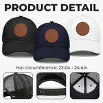 Built To Be A Dad - Family Personalized Custom Round Leather Patch Hat - Father's Day, Gift For Dad, Grandpa