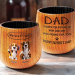 Fur Real, You're The Best - Dog Personalized Custom Wooden Whiskey Glass - Father's Day, Gift For Dad, Dog Lovers