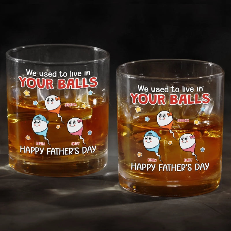 You Made Me, Literally - Family Personalized Custom Whiskey Glass - Father's Day, Gift For Dad