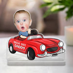 Custom Photo Stay Safe For Your Rookie - Family Personalized Custom Acrylic Plaque Custom Shape - Father's Day, Gift For Dad, Grandpa