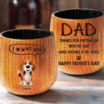 Fur Real, You're The Best - Dog Personalized Custom Wooden Whiskey Glass - Father's Day, Gift For Dad, Dog Lovers
