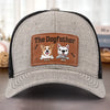 Walks, Treats, Cuddles - Dog Personalized Custom Leather Patch Hat - Father's Day, Gift For Pet Owners, Pet Lovers