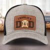Tails Wag For This Guy - Dog Personalized Custom Leather Patch Hat - Father's Day, Gift For Pet Owners, Pet Lovers