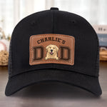 Tails Wag For This Guy - Dog Personalized Custom Leather Patch Hat - Father's Day, Gift For Dad, Dog Lovers