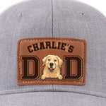 Tails Wag For This Guy - Dog Personalized Custom Leather Patch Hat - Father's Day, Gift For Dad, Dog Lovers
