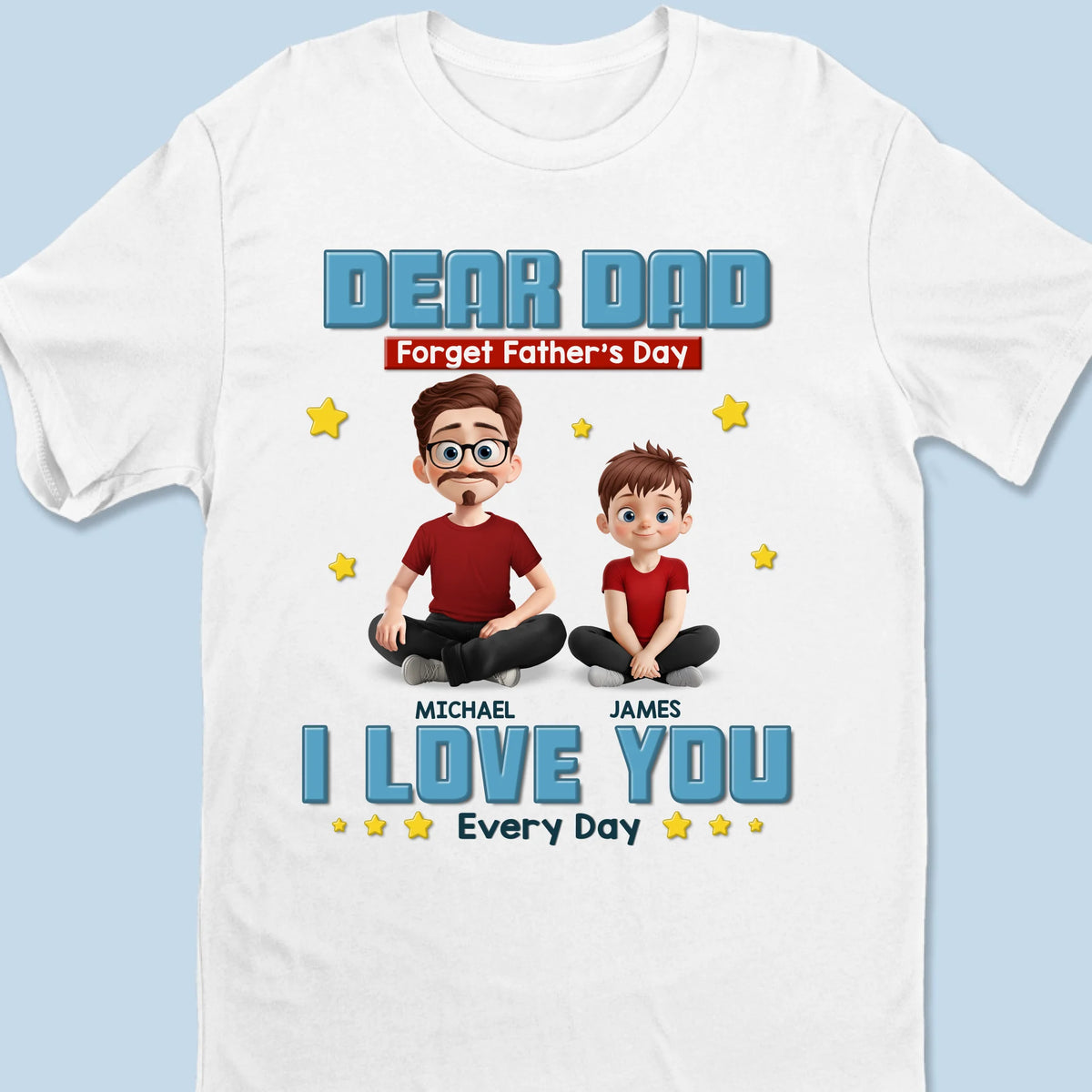 Built On Love And Laughter - Family Personalized Custom Unisex T-shirt, Premium T-shirt, Hoodie - Father's Day, Gift For Dad, Grandpa