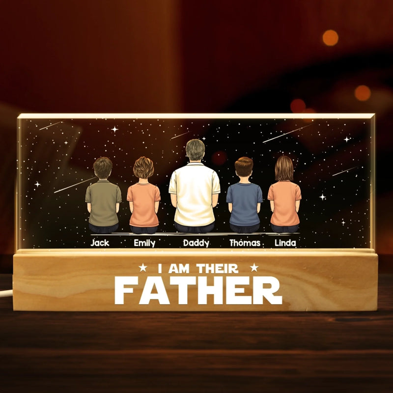 I Am Their Father - Family Personalized Custom Acrylic Letters 3D LED Night Light - Father's Day, Gift For Dad