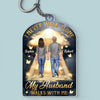 Forever My Husband, Always My Angel - Memorial Personalized Custom Shaped Acrylic Keychain - Father's Day, Sympathy Gift For Couple, Husband Wife, Family Members
