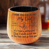 Cheers To The Man Who Made Me Awesome - Family Personalized Custom Wooden Whiskey Glass - Father's Day, Gift For Dad, Grandpa