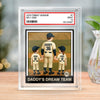 L'équipe de rêve de papa - Plaque rectangulaire personnalisée en acrylique pour la famille - Cadeau pour la fête des pères, les amateurs de sport et les sportifs