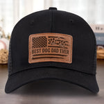 Raised By Paws, Loved By All - Dog Personalized Custom Leather Patch Hat - Father's Day, Gift For Pet Owners, Pet Lovers