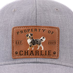 Property Of Paws - Dog Personalized Custom Leather Patch Hat - Father's Day, Gift For Dog Lovers, Dad