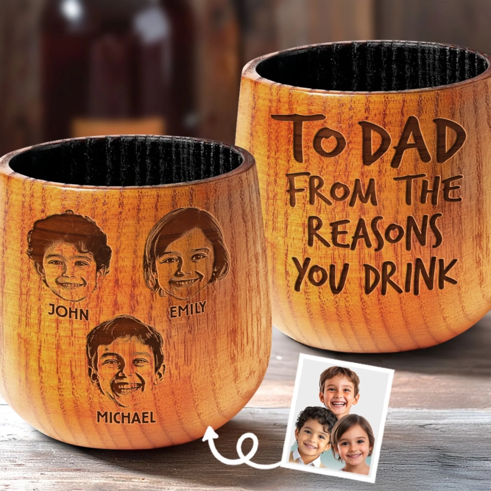 Wooden Whiskey Glass - Upsell