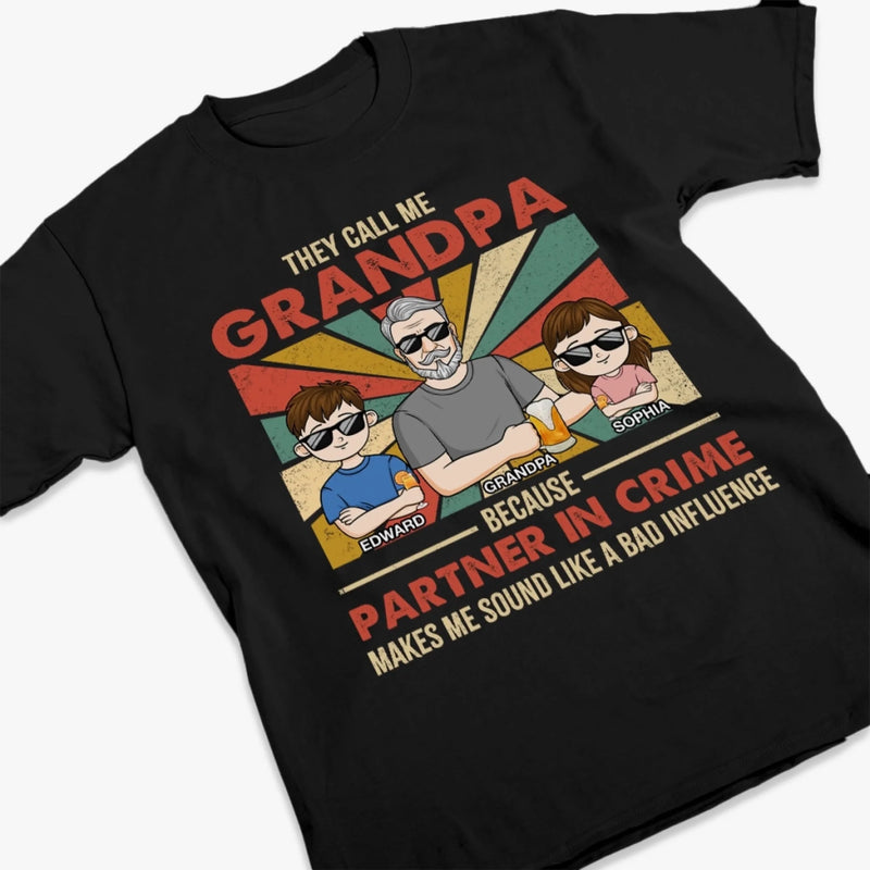 Certified Grandpa Of Chaos - Family Personalized Custom Unisex T-shirt, Premium T-shirt, Hoodie - Father's Day, Gift For Dad, Grandpa