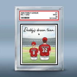 Meilleure équipe de tous les temps - Plaque rectangulaire en acrylique personnalisée pour la famille - Cadeau pour la fête des pères, les amateurs de sport et les joueurs de sport