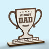 Notre Champion, Notre Papa - Plaque en bois personnalisée à 2 couches avec support - Fête des Pères, Cadeau pour papa, Grand-père