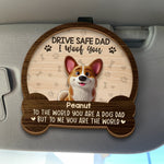 Best Dog Dad Ever, I Woof You - Dog Personalized Custom Car Visor Clip - Father's Day, Gift For Dad, Pet Owners, Pet Lovers
