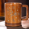 Held By Love, Bound By Heart - Family Personalized Custom Wooden Mug - Father's Day, Gift For Dad, Grandpa