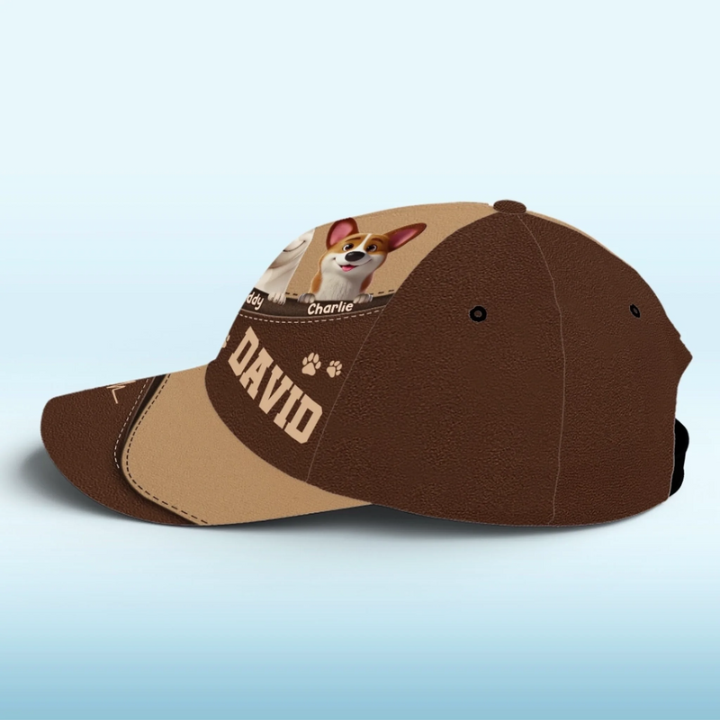 Paws Down, Best Dad Ever - Dog Personalized Custom Hat, All Over Print Classic Cap - Father's Day, Gift For Pet Owners, Pet Lovers