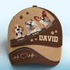 Pattes baissées, meilleur papa du monde ! Casquette personnalisée pour chien, imprimé intégral, classique ! Cadeau pour la fête des pères, pour les propriétaires d'animaux et les amoureux des animaux.