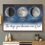 The Days You Became Our Dad - Family Personalized Custom Horizontal Poster - Father's Day, Gift For Dad, Grandpa, New Dads