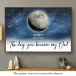 The Days You Became Our Dad - Family Personalized Custom Horizontal Poster - Father's Day, Gift For Dad, Grandpa, New Dads