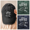 Best Hugs Come With Fur - Dog & Cat Personalized Custom Vintage Washed Denim Baseball Cap - Father's Day, Gift For Dad, Pet Owners, Pet Lovers