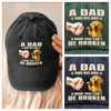 My Therapist Has Four Paws - Dog Personalized Custom Vintage Washed Denim Baseball Cap - Father's Day, Gift For Dad, Pet Owners, Pet Lovers