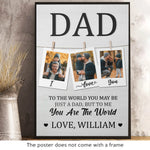Custom Photo More Than Just A Dad - Family Personalized Custom Vertical Poster - Father's Day, Gift For Dad, Grandpa