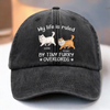 My Wallet Cries, Their Belly Smiles - Cat Personalized Custom Vintage Washed Denim Baseball Cap - Father's Day, Gift For Dad, Pet Owners, Pet Lovers