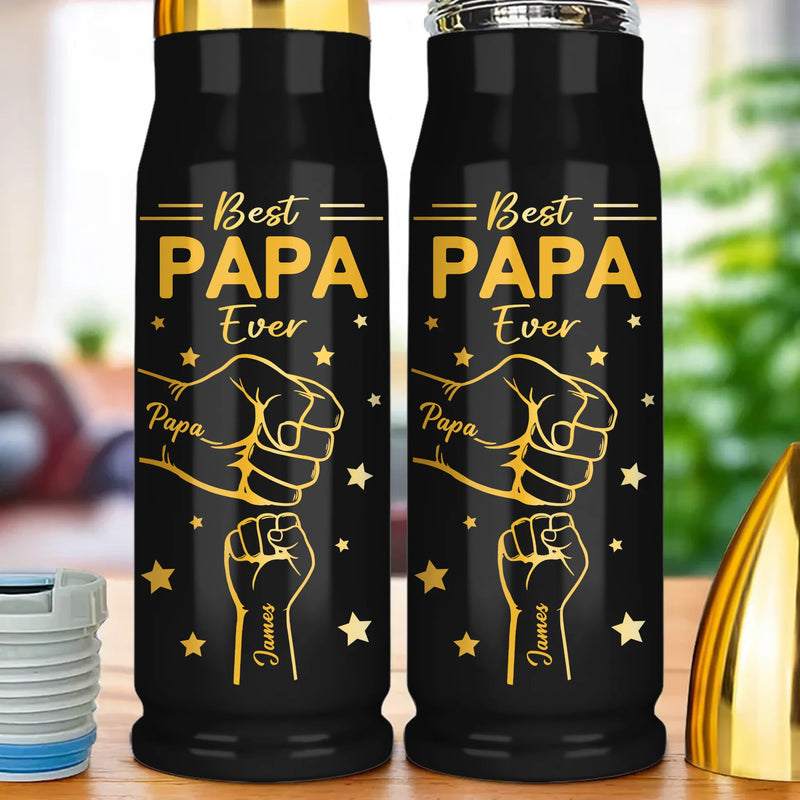 Legacy In Every Handshake - Family Personalized Custom Bullet Tumbler - Father's Day, Gift For Dad, Grandpa