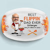 Photo personnalisée Roi du grill, Héros de la maison - Plateau personnalisé familial - Fête des pères, cadeau pour papa, grand-père