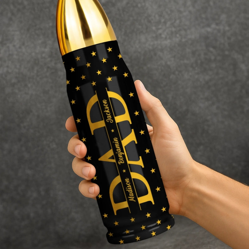 Target Locked On Love - Family Personalized Custom Bullet Tumbler - Father's Day, Gift For Dad, Grandpa