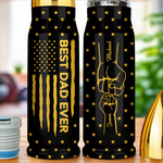 Legend Strength Dad Style - Family Personalized Custom Bullet Tumbler - Father's Day, Gift For Dad, Grandpa