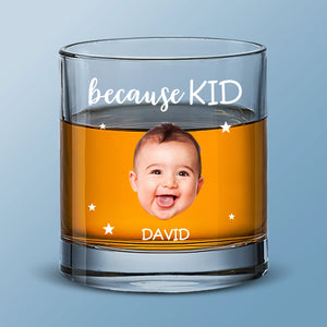 Photo personnalisée Grâce à toi, mon cœur est plus plein - Verre à whisky personnalisé pour la famille - Fête des pères, cadeau pour papa, grand-père