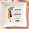Commencé par un rêve, terminé par un chapeau - Plat à bijoux personnalisé pour la famille - Cadeau de remise de diplôme pour les membres de la famille, les frères et sœurs, les frères, les sœurs et les meilleurs amis