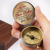 Your Heart, My Home - Family Personalized Custom Compass - Father's Day, Gift For Dad, Mom, Son
