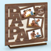 Photo personnalisée Mes moments préférés sont avec papa - Plaque en bois personnalisée à 2 couches avec support plat - Fête des pères, cadeau pour papa