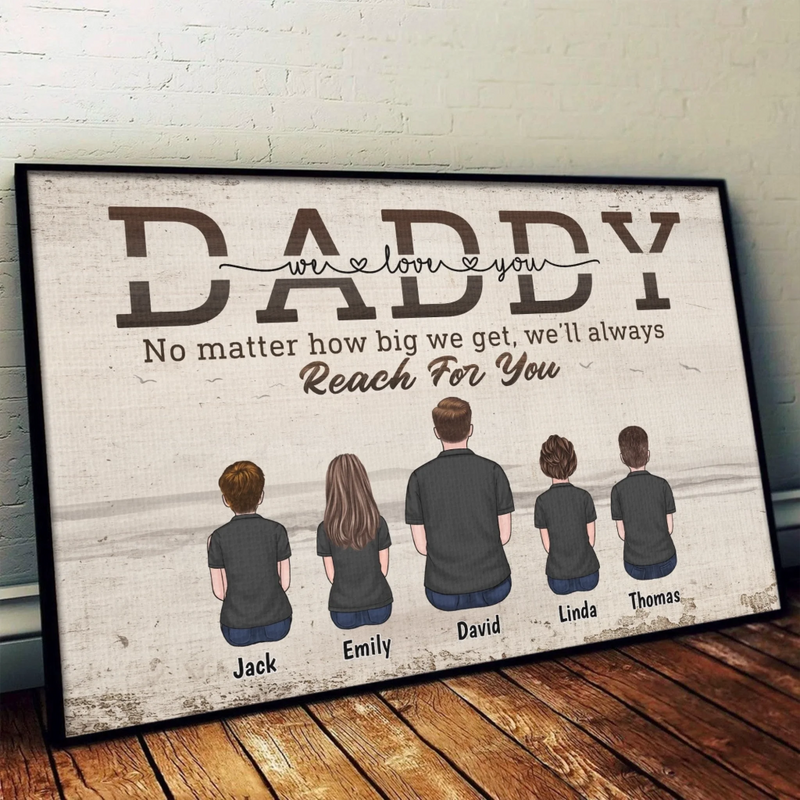 The World May Grow, But Your Love Is Home - Family Personalized Custom Horizontal Poster - Father's Day, Gift For Dad, Grandpa