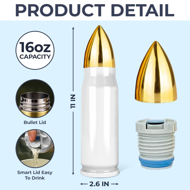 Dad Fueled By Love - Family Personalized Custom Bullet Tumbler - Father's Day, Gift For Dad, Grandpa