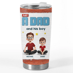 One Dad, One Kid And Infinite Chaos - Family Personalized Custom Tumbler - Father's Day, Gift For Dad