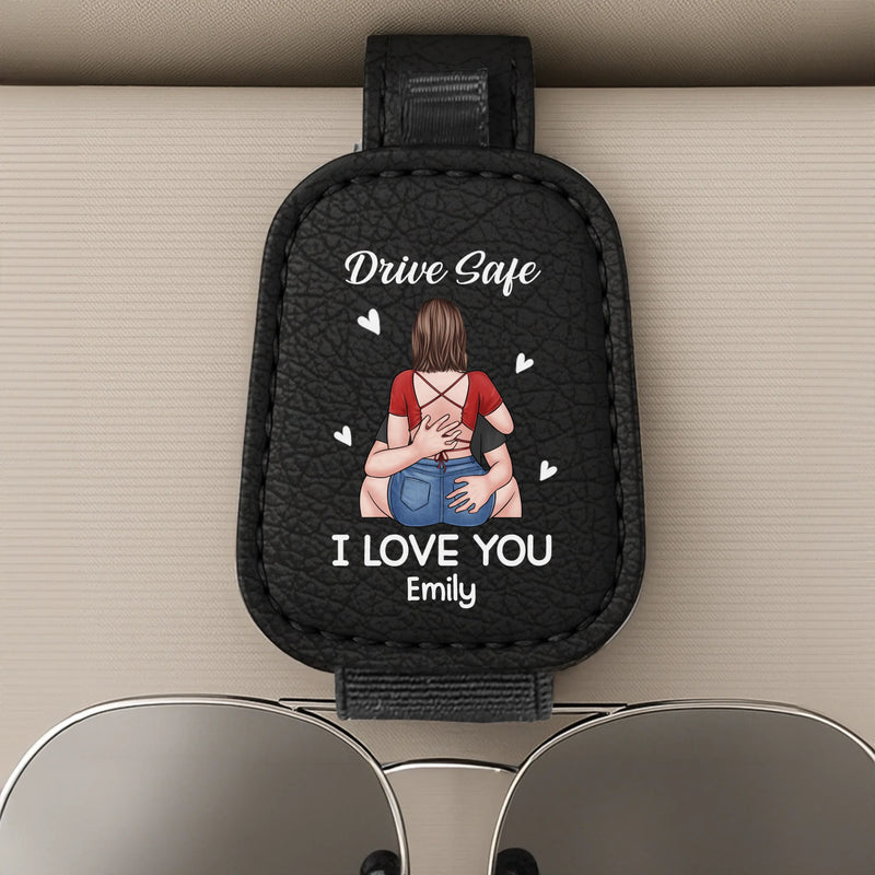 You’re Lucky, Admit It - Couple Personalized Custom Leather Car Visor - Gift For Husband Wife, Anniversary