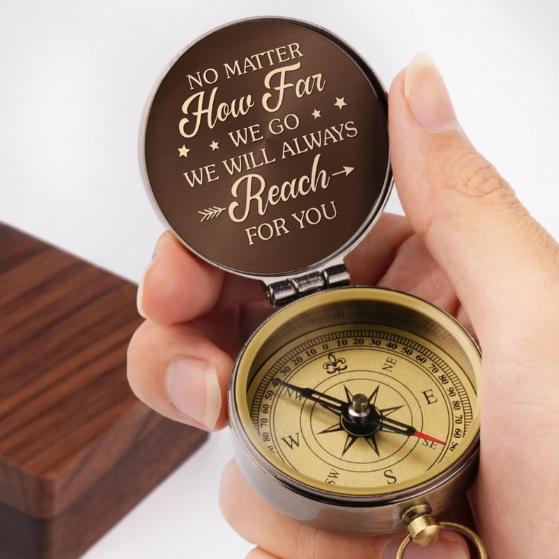 Always Heading Home To You - Family Personalized Custom Compass - Father's Day, Gift For Family