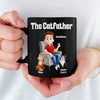The Catfather - Cat Personalized Custom Black Mug - Father's Day,  Gift For Dad, Pet Owners, Pet Lovers