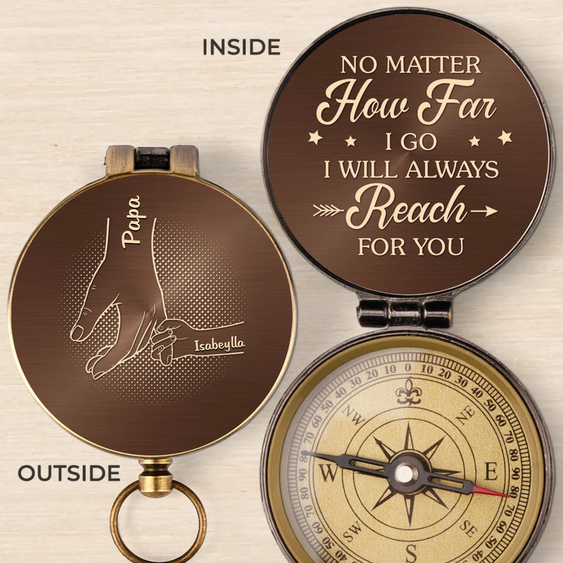 Always Heading Home To You - Family Personalized Custom Compass - Father's Day, Gift For Family