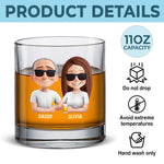 Awesome Like My Daughter - Family Personalized Custom Whiskey Glass - Father's Day, Gift For Dad, Daughter