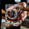 To Dad, From The Reasons You Drink - Family Personalized Custom Whiskey Glass With Cigarette Holder - Father's Day, Gift For Dad, Grandpa
