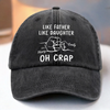 Gènes assortis, désordre assorti - Casquette de baseball en denim délavé vintage personnalisée pour la famille - Cadeau pour la fête des pères, papa et fille