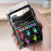 Forever Reaching For You - Family Personalized Custom RFID Blocking Leather Card Holder Wallet - Father's Day, Gift For Dad, Grandpa