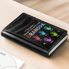 Forever Reaching For You - Family Personalized Custom RFID Blocking Leather Card Holder Wallet - Father's Day, Gift For Dad, Grandpa